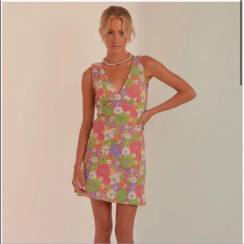 Peppermayo Pink Floral Mini Dress